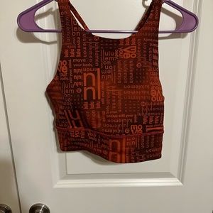Lululemon Energy Bra High Neck Long Line. Size 12. Red
